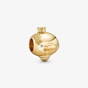 (изображение за) Талисман 14K златно покритие Блестяща Зодия Змия - 768589C01