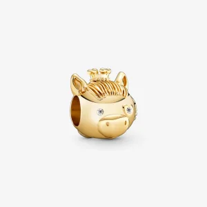 (изображение за) Талисман 14K златно покритие Блестящ зодиакален кон - 768593C01