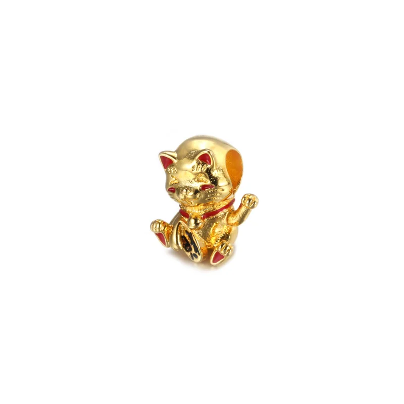 (изображение за) Талисман 14K златно покритие Сладка котка на късмета - 769271C01 - Преглед 2