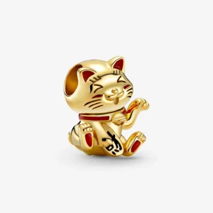 (изображение за) Талисман 14K златно покритие Сладка котка на късмета - 769271C01