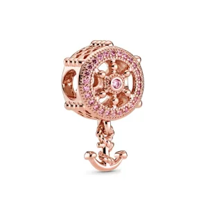 (изображение за) Талисман 14K розово златно покритиеШлем и котва - 789017C01