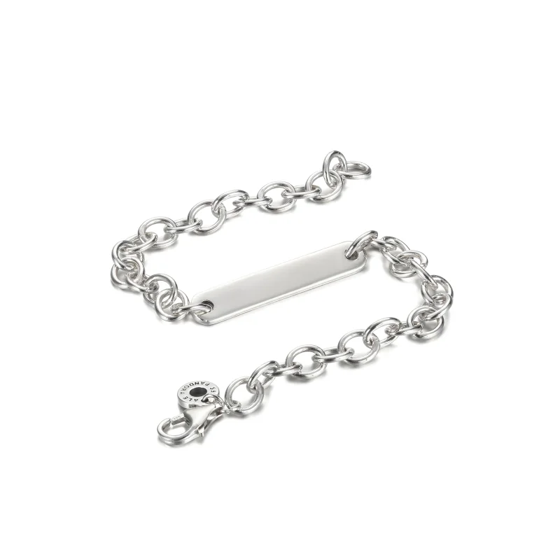 (изображение за) Сребърна гривна Пандора Engravable Bar Link - 599523C00 - Преглед 6
