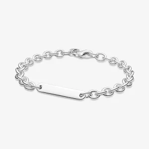 Сребърна гривна Пандора Engravable Bar Link - 599523C00 (изображение за) Сребърна гривна Пандора Engravable Bar Link - 599523C00