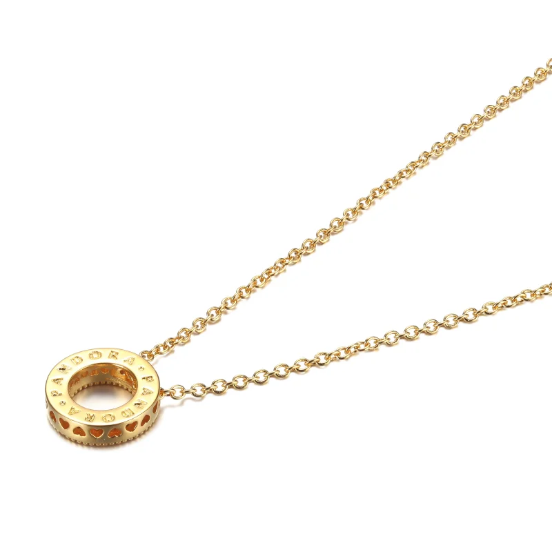 (изображение за) Колиета Пандора с висулки Пандора Лого Pavé Circle - 367436C01 - Преглед 3