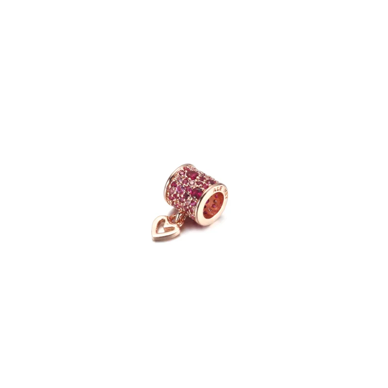 (изображение за) Талисман Пандора Pavé Freehand сърце барел - 789548C01 - Преглед 2