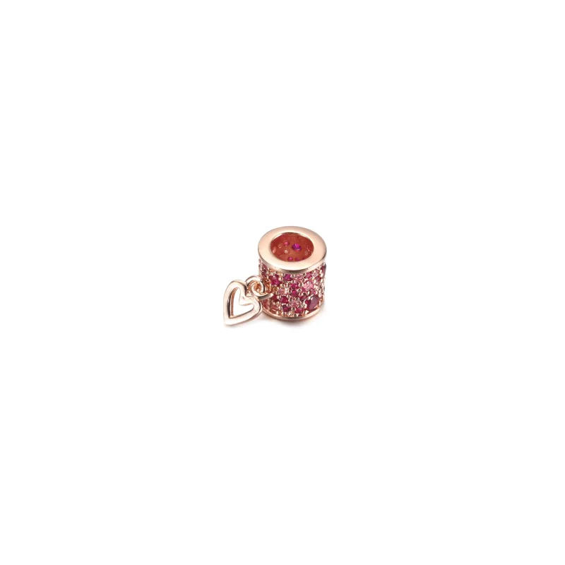 (изображение за) Талисман Пандора Pavé Freehand сърце барел - 789548C01 - Преглед 4
