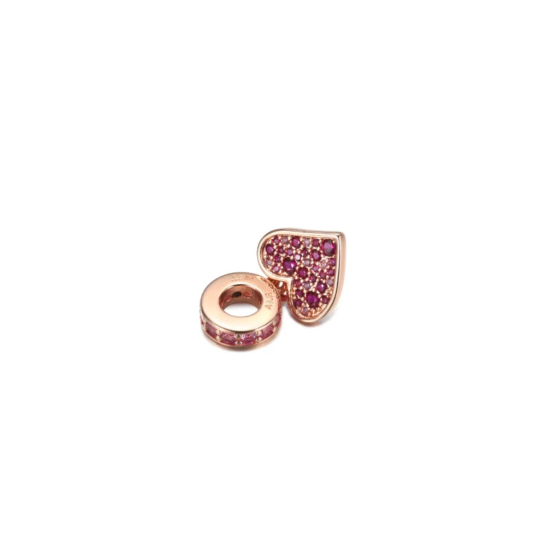 (изображение за) Талисман висулки Пандора Pavé Freehand Сърце - 789565C01 - Преглед 4
