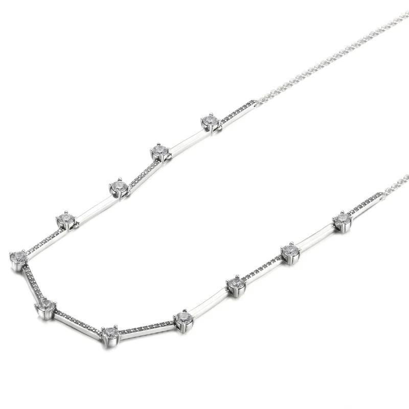 (изображение за) Колиета вериж Пандора Пенливи барове Pavé Collier - 390059C01 - Преглед 2