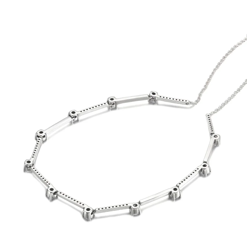 (изображение за) Колиета вериж Пандора Пенливи барове Pavé Collier - 390059C01 - Преглед 4