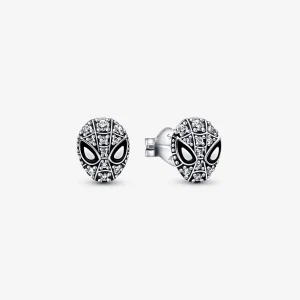 (изображение за) PANDORA Марвел Обици с паяжна маска на Човека-паяк - 292354С01