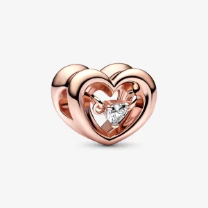 (изображение за) PANDORA Радиантно сърце и плаващ камък гривна - 782493C01