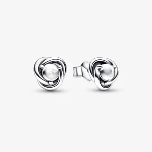 (изображение за) PANDORA Априлски месец Birthstone Кръгли Стилет Обици - 292335C0