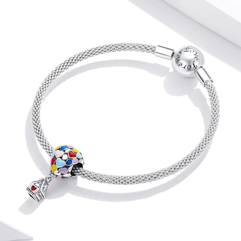 (изображение за) Чар с подвижна къща в стил Pandora - BSC417 - Преглед 3