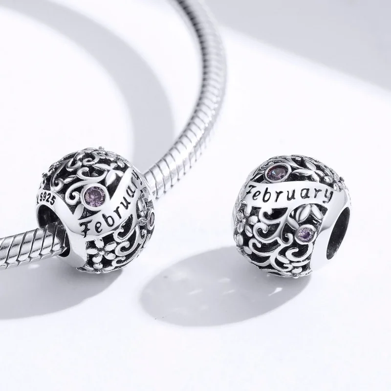 (изображение за) Pandora Стил - Февруари Камък на Раждане - SCC1385-2 - Преглед 3