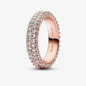 (изображение за) Превъзходният пръстен Pandora Timeless Pavé с два реда - 182629C