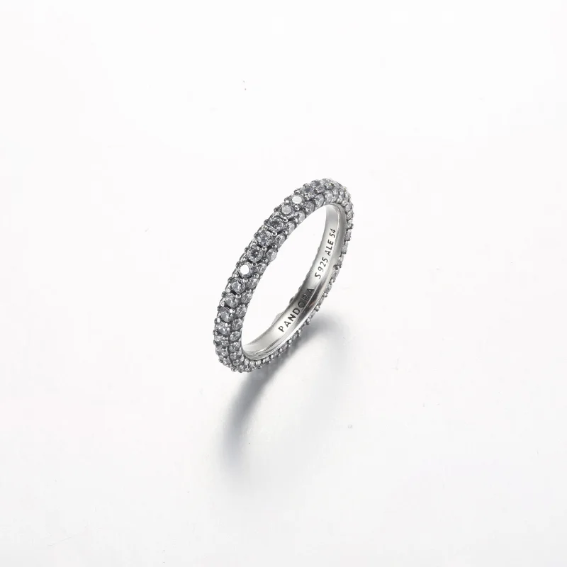 (изображение за) Пръстен Pandora Timeless Pavé с един ред - 192627C01 - Преглед 2