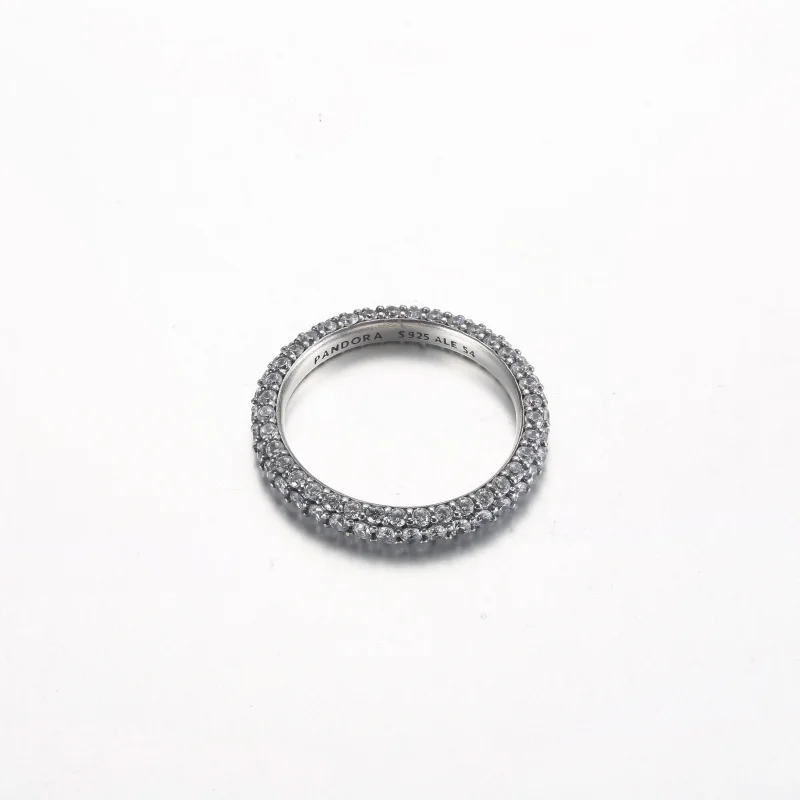 (изображение за) Пръстен Pandora Timeless Pavé с един ред - 192627C01 - Преглед 3