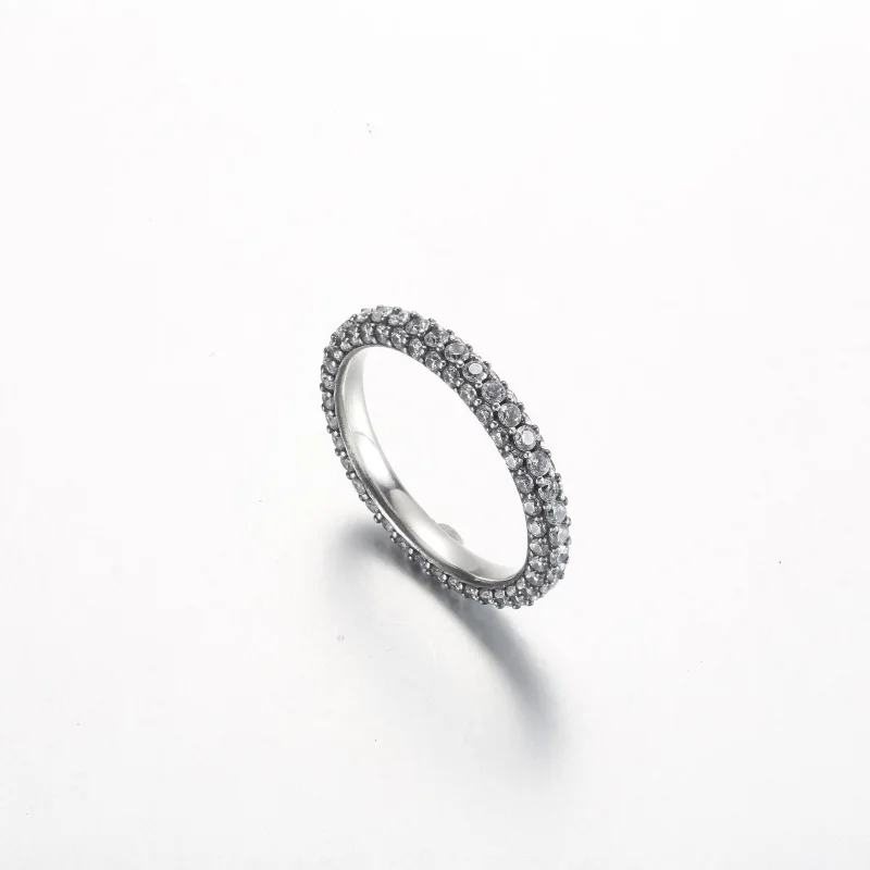 (изображение за) Пръстен Pandora Timeless Pavé с един ред - 192627C01 - Преглед 4
