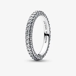 Пръстен Pandora Timeless Pavé с един ред - 192627C01 (изображение за) Пръстен Pandora Timeless Pavé с един ред - 192627C01