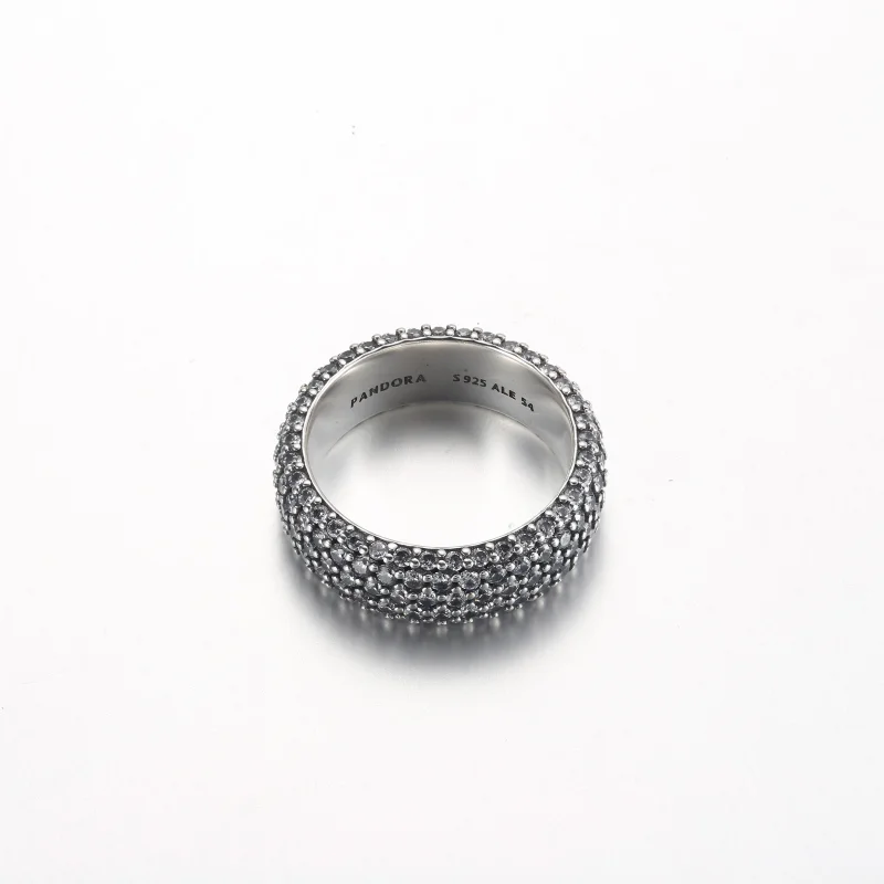 (изображение за) Пръстен Pandora Timeless Pavé с три реда - 192634C01 - Преглед 3