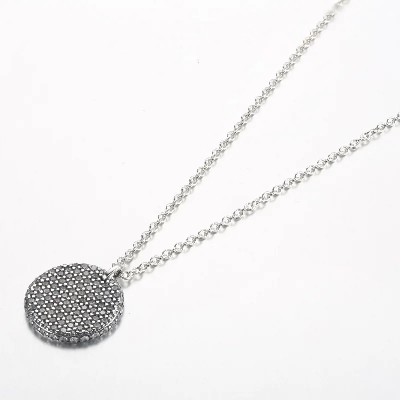 (изображение за) Колието Pandora Timeless Pavé с кръгъл пендант- 392632C01-45 - Преглед 2
