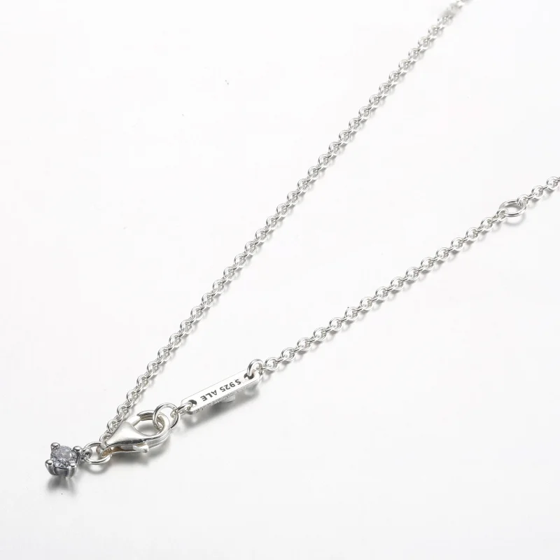 (изображение за) Колието Pandora Timeless Pavé с кръгъл пендант- 392632C01-45 - Преглед 4
