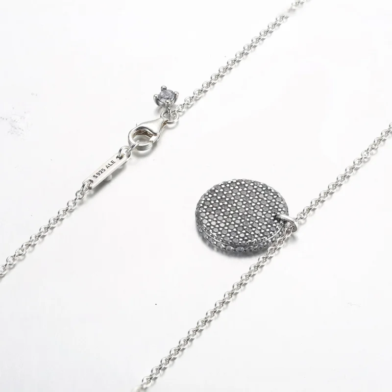 (изображение за) Колието Pandora Timeless Pavé с кръгъл пендант- 392632C01-45 - Преглед 5