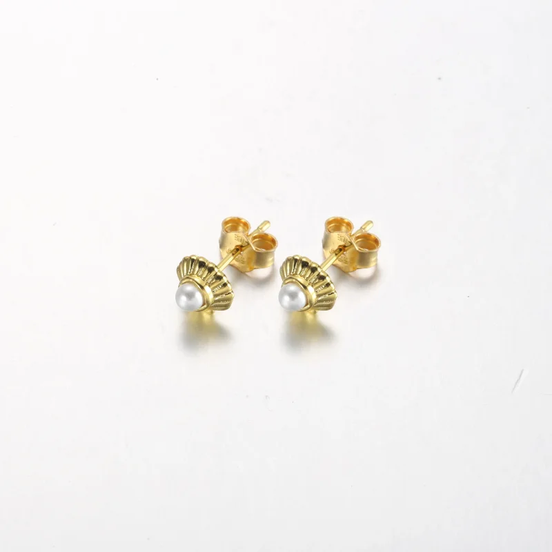 (изображение за) Pandora Disney морска черупка обици - Малката Русалка - 262686C0 - Преглед 2