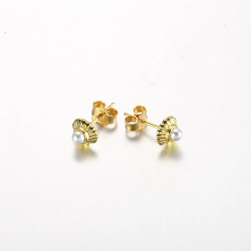 (изображение за) Pandora Disney морска черупка обици - Малката Русалка - 262686C0 - Преглед 4