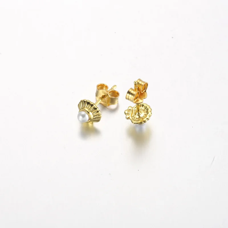 (изображение за) Pandora Disney морска черупка обици - Малката Русалка - 262686C0 - Преглед 5