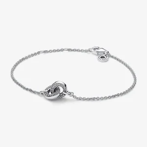 (изображение за) Pandora Подпис Сплетена Pavé Верижка Гривна - 592742C01
