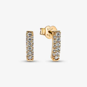(изображение за) Pandora Timeless Pavé Единичен ред Бар Студ Обици - 262626C01