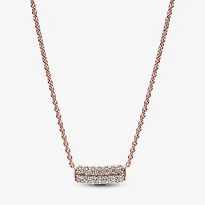 (изображение за) Pandora Timeless Pavé Двуредно Колие с Штипка - 382621C01-45