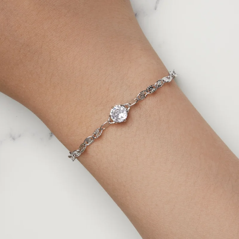 (изображение за) Пандора стил Циркон Фин Спъркъл Верижка Гривна - BSB142 - Преглед 7