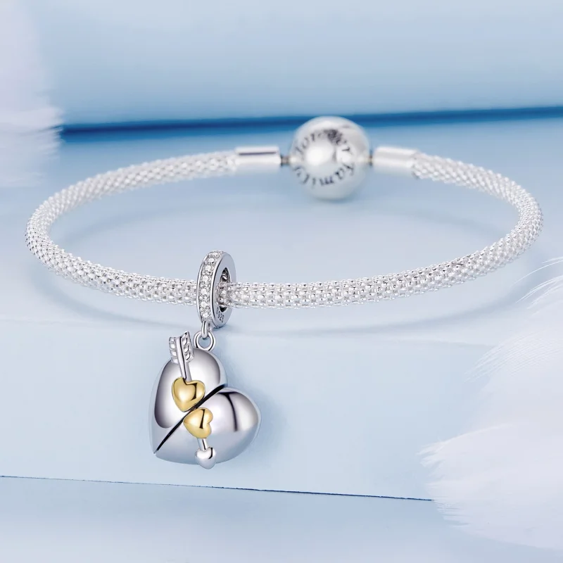 (изображение за) Pandora стил Сърцевиден Отваряем Подвижен - BSC804 - Преглед 5