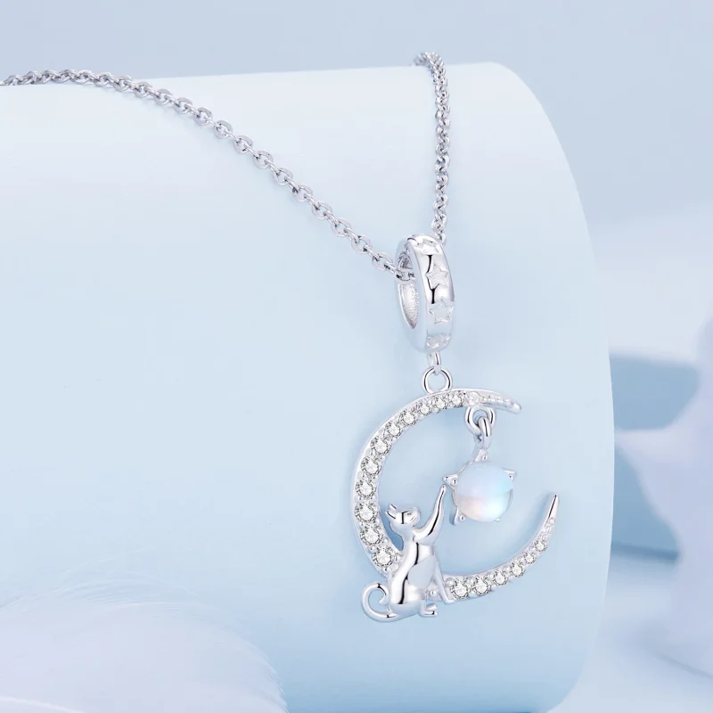 (изображение за) Pandora Стил Месечна Котка Подвеска - BSC810 - Преглед 2