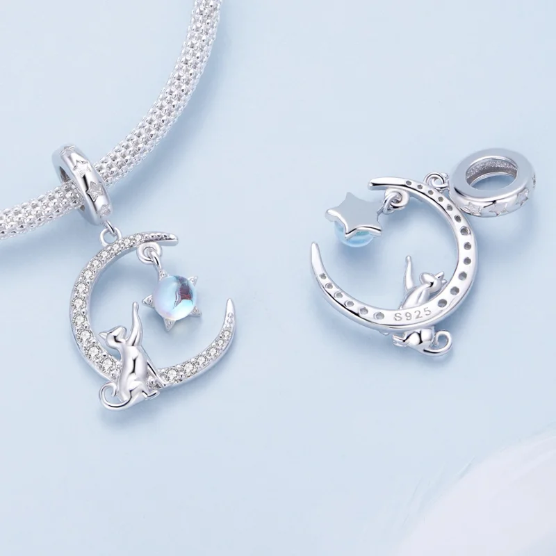 (изображение за) Pandora Стил Месечна Котка Подвеска - BSC810 - Преглед 4