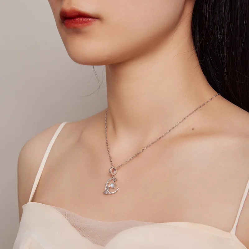 (изображение за) Pandora Стил Месечна Котка Подвеска - BSC810 - Преглед 5