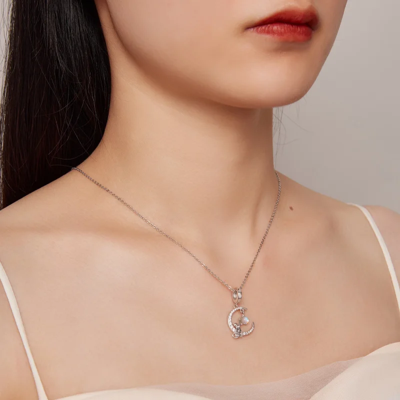 (изображение за) Pandora Стил Месечна Котка Подвеска - BSC810 - Преглед 7