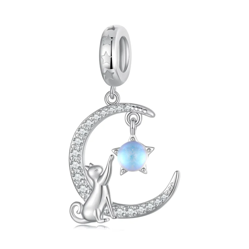 (изображение за) Pandora Стил Месечна Котка Подвеска - BSC810 - Преглед 9