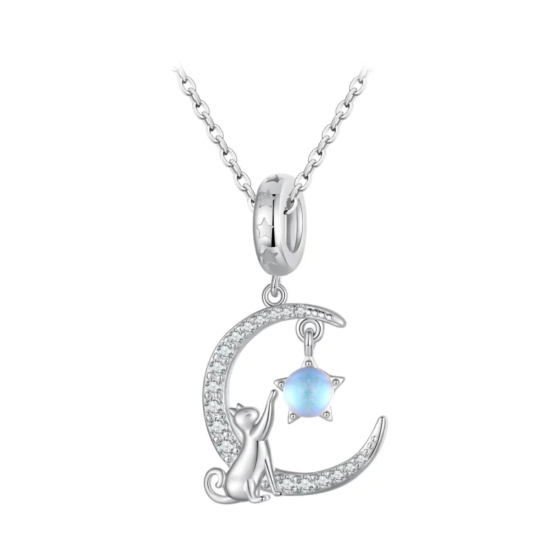 (изображение за) Pandora Стил Месечна Котка Подвеска - BSC810 - Преглед 10