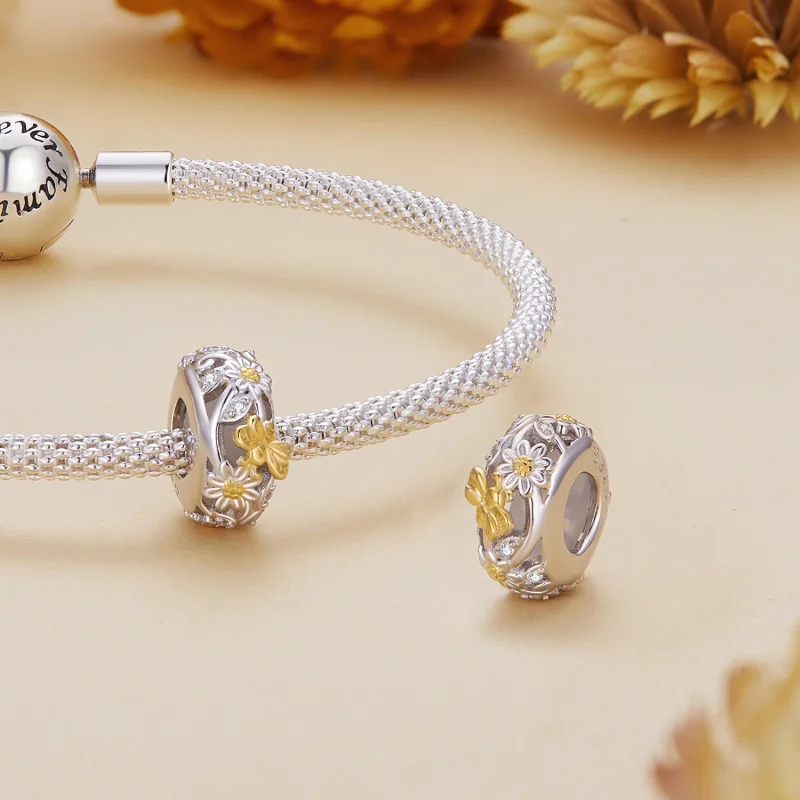 (изображение за) Pandora стил Дейзи пчела силиконов разделител - BSC819 - Преглед 4