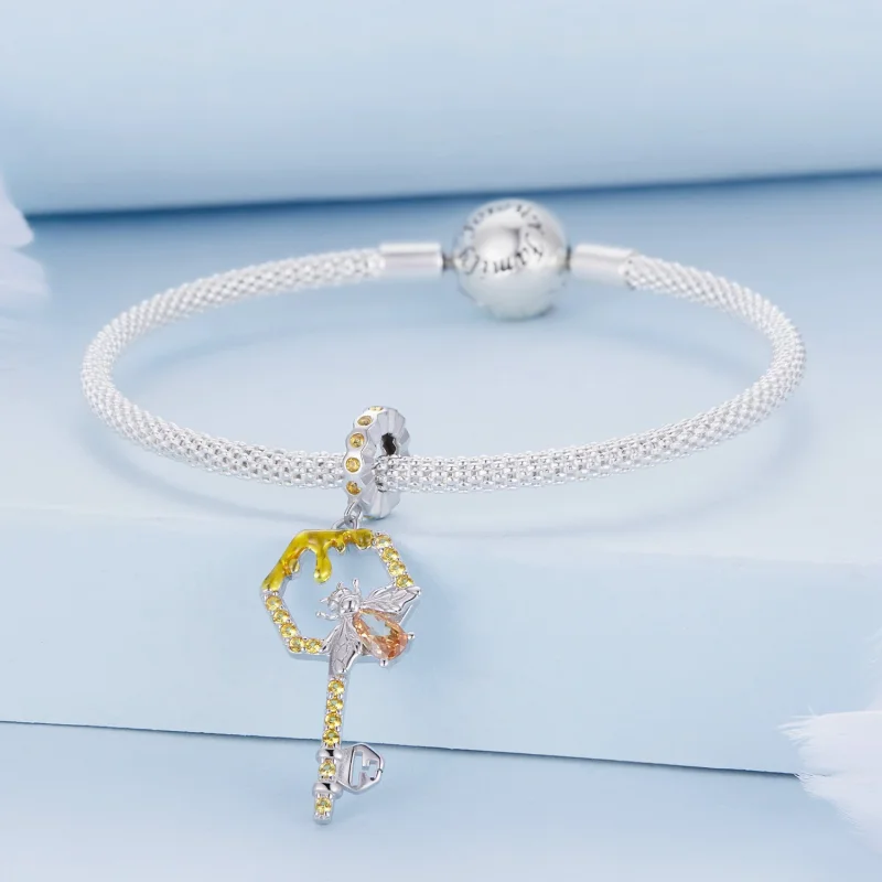 (изображение за) Pandora стил Пчелен ключ Дангъл - BSC822 - Преглед 3