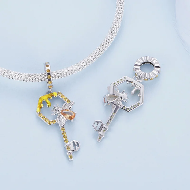 (изображение за) Pandora стил Пчелен ключ Дангъл - BSC822 - Преглед 4