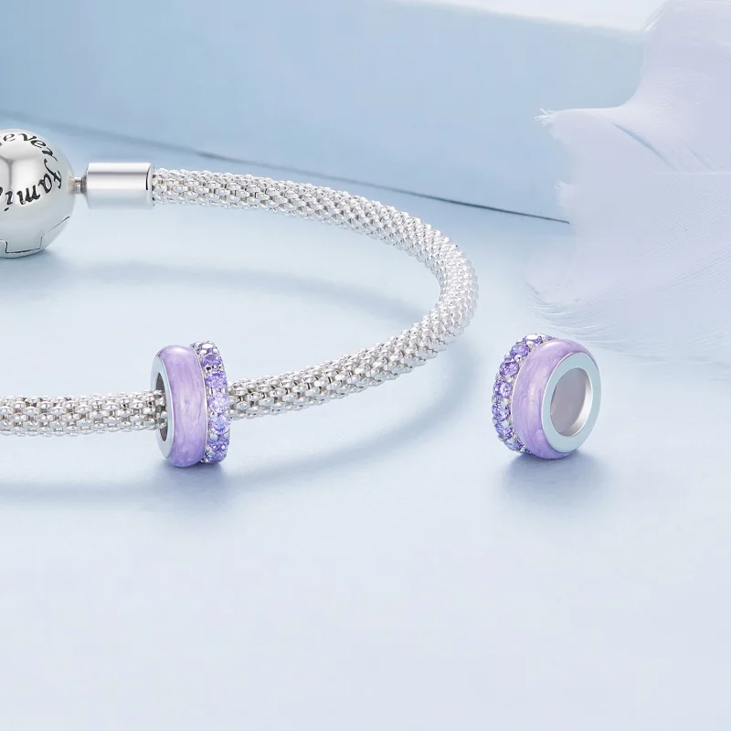 (изображение за) Pandora Стил Лилав Двоен Силиконов Разделител - BSC883-VT - Преглед 4