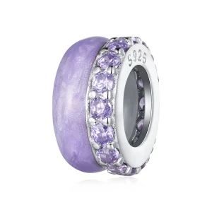 (изображение за) Pandora Стил Лилав Двоен Силиконов Разделител - BSC883-VT