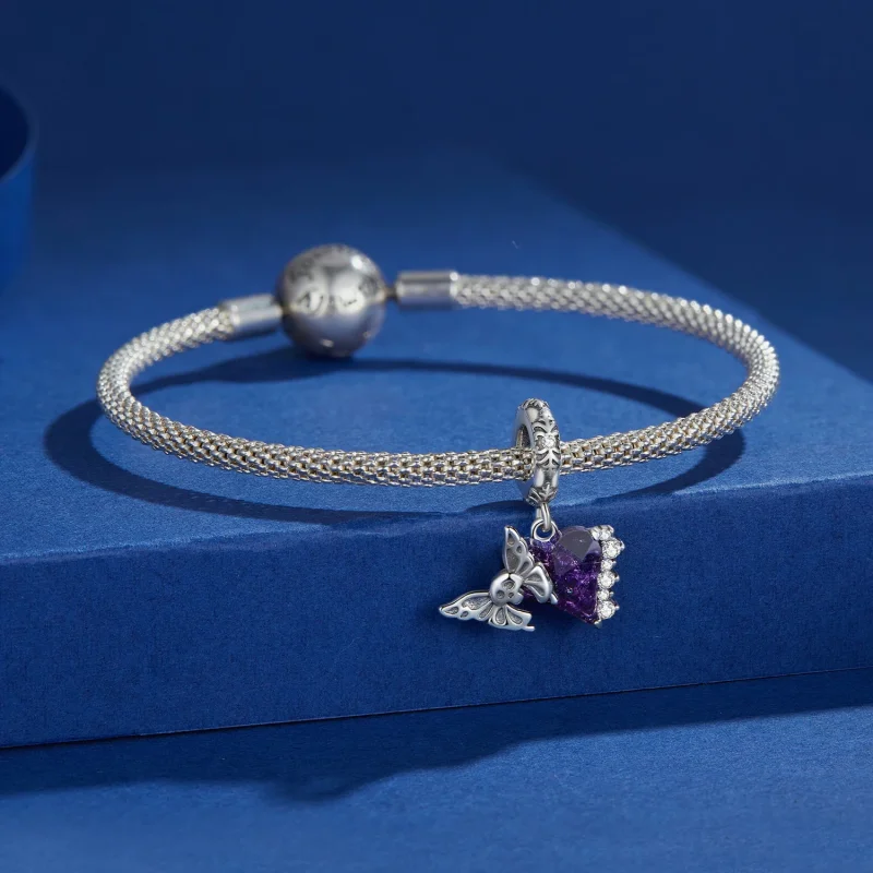 (изображение за) Pandora стил Череп Пеперуда Силиконов Държач - BSC912 - Преглед 4