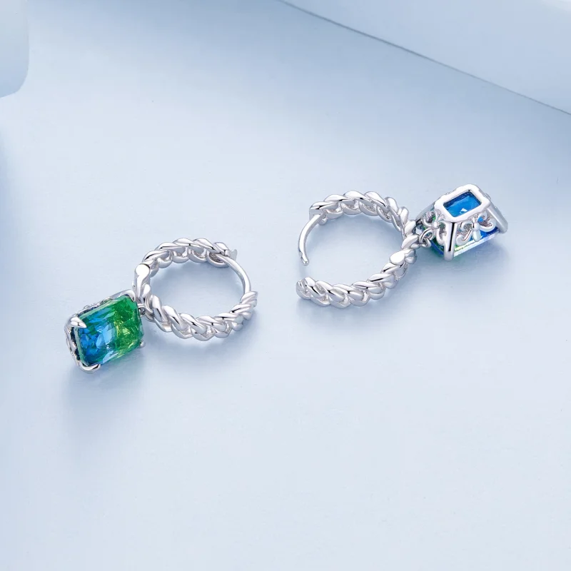 (изображение за) Pandora стил верижка обръчни обици - BSE887 - Преглед 4