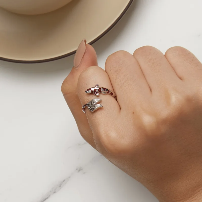 (изображение за) Pandora стил Кой Отворено Пръстен - BSR474-E - Преглед 7