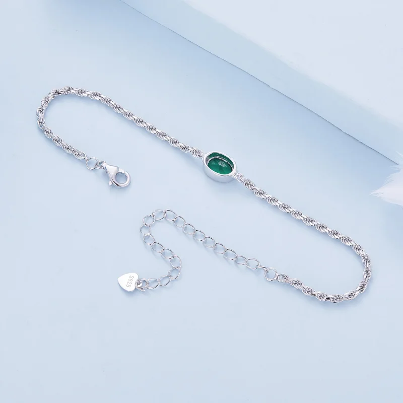 (изображение за) Pandora Стил Лека Луксозна Зелена Циркония Chopard Гривна - BSB1 - Преглед 4
